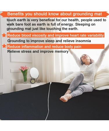 Grounding Mat NEWMEIL Ground Mat Therapy Earthing Mat Reduce Pain and Better Sleep (Sheet 54 71 in) Sheet 54 * 71 in - Buy Online on GoSupps.com