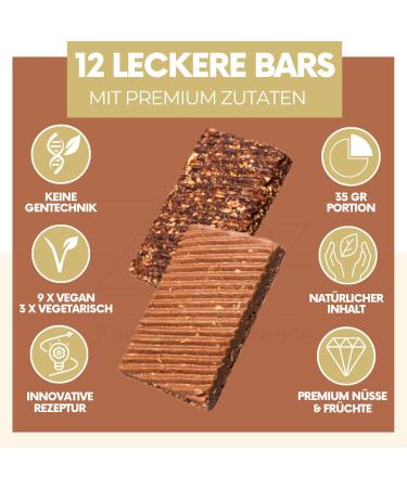 Zbarz Vegan & Sugar-Free Energy Bars - Mix Box (12 Bars) for Cycling & Hiking | Healthy Fruit & Nut Snack - Buy Online on GoSupps.com