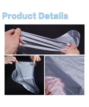 200pcs Clear Plastic Disposable Booties for Paraffin Bath - Foot Spa Wax Treatment Cover - Buy Online on GoSupps.com