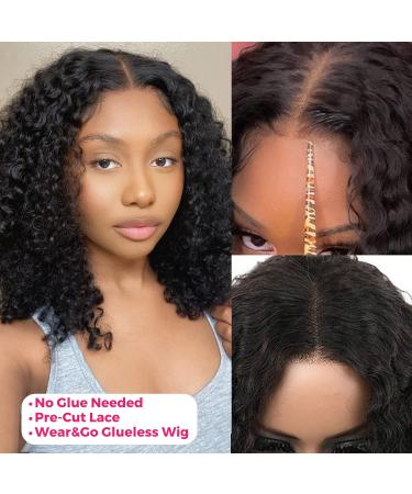 ALIPOP Glueless Curly Lace Front Wig for Black Women - 12 Inch Bob Wig - Buy Online on GoSupps.com