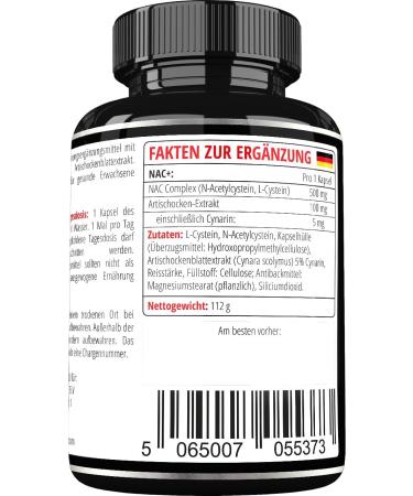 NAC+ 600 mg - N-Acetyl L-Cysteine & Artichoke Extract | 120 Vegan Capsules | Liver Support Amino Acid Supplement | Apollos Hegemony - Buy Online on GoSupps.com