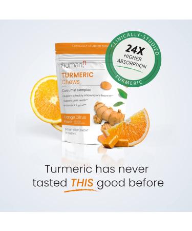 HumanN Turmeric Curcumin Chews Supplement - Orange Citrus Flavor | 30 Count - Buy Online on GoSupps.com