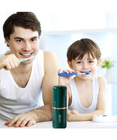 JEXTOU Travel Tooth Plaster Set - Portable Toothbrush Case & Raccoon Holder - Waterproof Double-Cup Design for Home & Travel - Buy Online on GoSupps.com