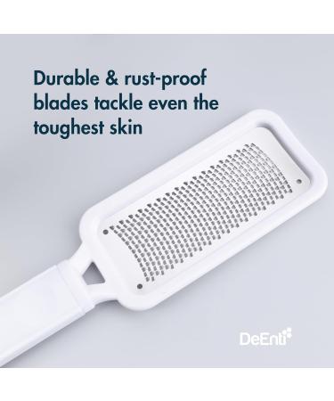 DeEnti Metal Foot Rasp - Professional Stainless Steel Callus Remover Lightweight Foot Scrubber for Salon-Quality Manicure & Pedicure - Buy Online on GoSupps.com