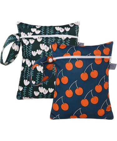 SEAUR Waterproof Cloth Diaper Pockets - 2 Pack with Zipper | Portable Baby Diaper Storage | Color 7 (18x25 cm) - Buy Online on GoSupps.com
