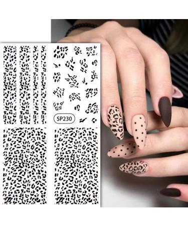 12 Nail Stickers Decals 3D Self Adhesive Variety Pack - Black Panther Snake Tiger Cow Zebra Print - Designer Acrylic Nail Decoration - Salon Accessories Sticker Set - Black Color - SP222-233 - Buy Online on GoSupps.com
