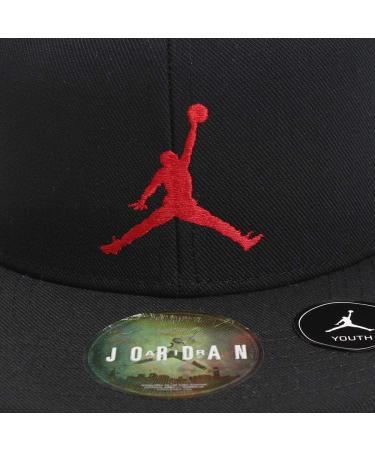 Nike Jordan Big Boys' Retro Jumpman Snapback Hat - Black/Red - Youth Size - Buy Online on GoSupps.com