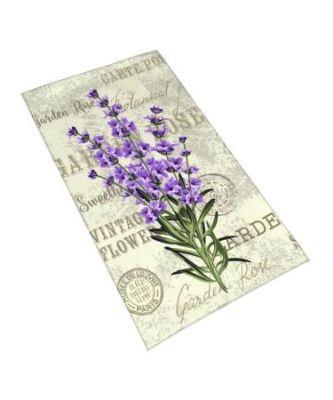 Vintage Flower Lavender Hand Towel for Bathroom Kitchen Gym Washcloths Soft Highly Absorbent Multipurpose 27.5 X 15.7 Inch