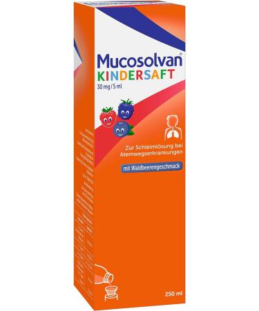 MUCOSOLVAN Children's Cough Syrup 30 mg/5 ml - Ambroxol Expectorant 250 ml | Fast International Shipping - Buy Online on GoSupps.com