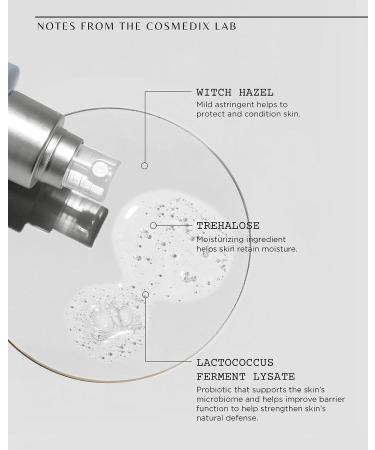 COSMEDIX Mystic Hydrating Treatment - Oil-Free Spray for Dry, Oily, Sensitive Skin - Cruelty Free - Buy Online on GoSupps.com