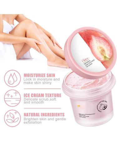 Peach Brightening Exfoliating Body Scrub Peach Smooth & Tight Body Scrub Peach Ice Cream Texture Body Treatment Scrub Deeply Exfoliates Scrub Organic Body Scrub for Body Face Hand & Foot - Buy Online on GoSupps.com