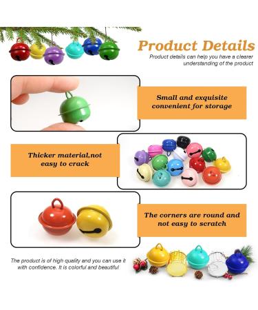 TOAOB 15pcs Mixed Colour Jingle Bells - 22mm Metal Sleigh Bell for Festival Decorations & Crafts - Buy Online on GoSupps.com