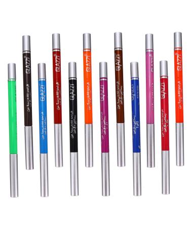 WOONEKY 12 Pcs 1 Set Shadow Set Creative Eyeliners Red Eyeliner Professional Eyeliner Pens Plastic