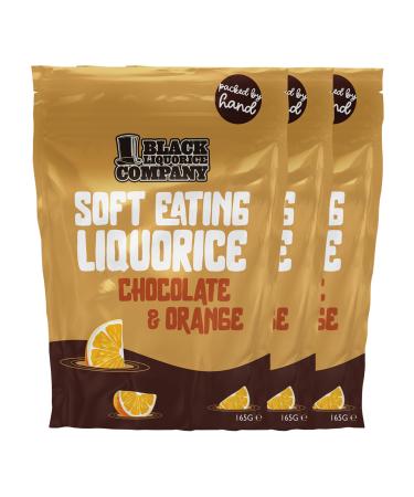 Black Liquorice Company - Chocolate and Orange Liquorice Pouch 3 x 165g