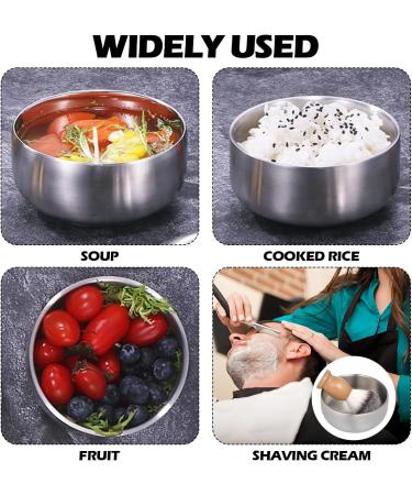 GYOTUU Stainless Steel Shaving Bowl with Lid - 4.3 Round Metal Bowl for Shaving Soap & Cream - Perfect for Men - Durable & Multipurpose - Buy Online on GoSupps.com