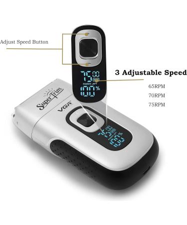 VGR Double Foil Electric Shaver for Men - 3 Speed Adjustable Razor Bald Head & Beard Trimmer Perfect Gift for Fathers & Boyfriends - Buy Online on GoSupps.com