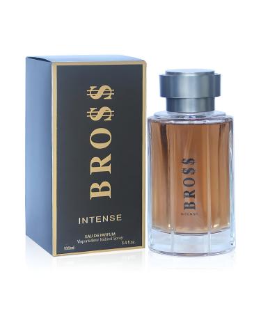 Bross Intense's Cologne Bold & Sophisticated Scent Perfume for Men With Citrus Spice And Woody Notes Long Lasting Fragrance For All Occasions Bross Intense 3.4 Fl Oz (Pack of 2)