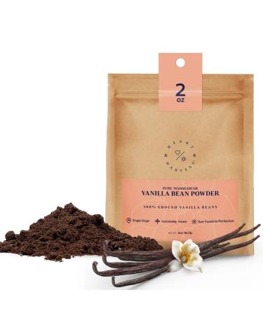 Madagascar Pure Vanilla Bean Powder - Vanilla Powder for Baking, Coffee & Protein Shakes - Keto & Paleo Raw Vanilla Powder Sugar Free, No Alcohol - Ground Vanilla Bean Powder, No Additives - 2oz (2 Ounce, 1) 2 Ounce (Pack of 1) 1.0