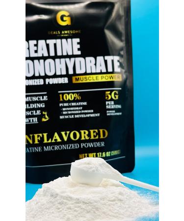 Creatine Monohydrate Micronized Powder 500g - 5000mg per Serving for Muscle Building | International Shipping - Buy Online on GoSupps.com