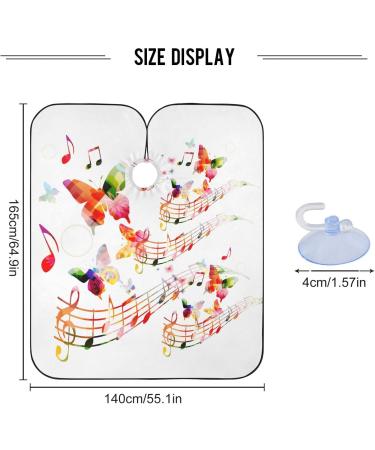 Shop Waterproof Barber Cape - Musical & Butterfly Print Hair Cutting Bib for Men & Women - Buy Online on GoSupps.com