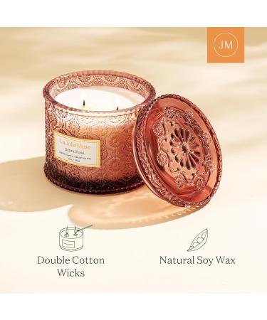 La Jolie Muse Rose Scented Candle Gifts for Women Wedding Candles Sandalwood Rose Candle 2 Wicks Luxury Candles 12 oz/340g 60 Hour Burn Time Candles for Home Scented - Buy Online on GoSupps.com