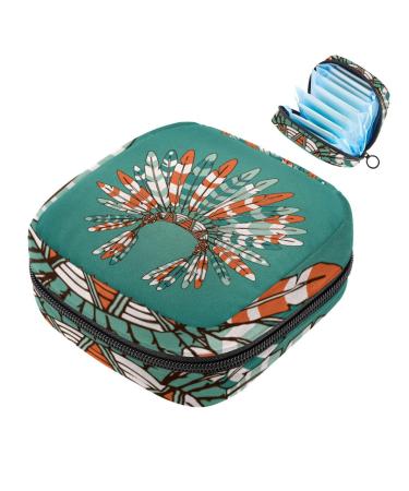 Portable women's binding bags menstrual cup bags feminine menstrual insert pocket for teenage girls tampons for the first period boho feather