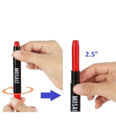 Mosaiz Hair Chalk 16 Pcs Pens - Washable Temporary Hair Color for Kids, Teens & Adults - 6 Metallic Colors - Birthday or St Patricks Day Gift - Buy Online on GoSupps.com