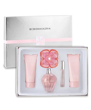 BCBGMAXAZRIA - Classic 4 Piece Fragrance Giftset for Women - (3.4oz/100ml EDP Perfume + 3.4oz/100ml Body Lotion + 3.4oz/100ml Shower Gel + 10ml EDP Rollerball) Floral 3.4 Fl Oz (Pack of 1) - Buy Online on GoSupps.com