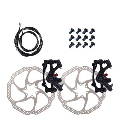 Fat-Cat MTB Bike Mechanical Disc Brake Front and Rear 160mm Whit Bolts and Cable (TongLi)