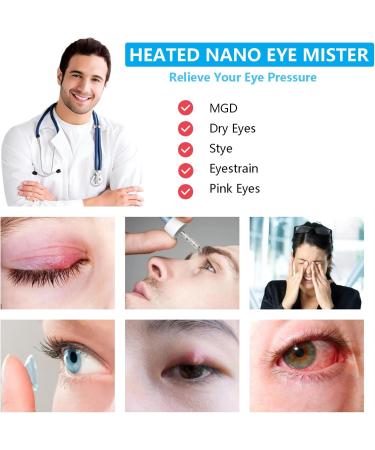 LIZICH Heated Eye Mist Sprayer for Dry Eyes Rechargeable Eye Mister with Moist Heat to Relief MGD Blepharitis Stye Chalazion Portable Heated Eye Steamer for Eye Skin Care in Office Or Travel - Buy Online on GoSupps.com