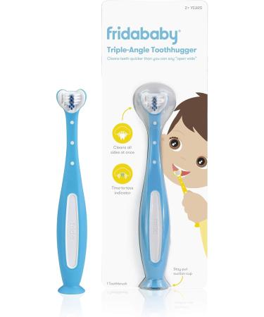 Frida Baby Toothhugger Kids U-Shaped Toothbrush | Soft Bristles, Easy-Grip Handle | Toddlers & Kids 2+ | Blue - Buy Online on GoSupps.com