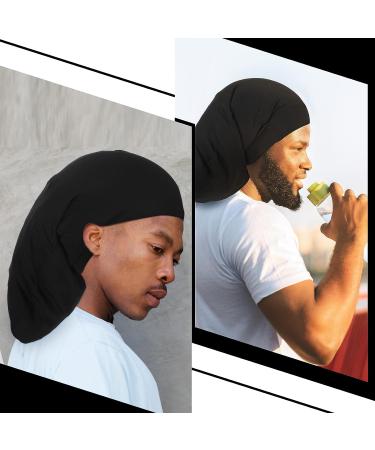 6-Piece Unisex Jumbo Dreadlock Cap Set - Colorful Dreads Head Wrap for Men and Women | Sleep Cap for Long Hair, Shower, and Night - Buy Online on GoSupps.com