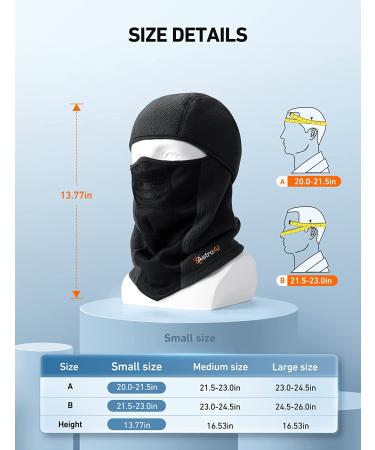 AstroAI Balaclava Ski Mask - Winter Fleece Thermal Face Mask for Men and Women - Windproof, Breathable, Cold Weather Gear for Skiing, Riding, Snowboarding - Black Medium - Buy Online on GoSupps.com
