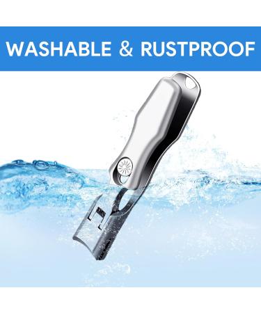 Lux German Nail Clippers for Men - UltraSharp Fingernail & Toenail Clippers with Catcher Ideal for Thick Nails Seniors & Travel - Silver - Buy Online on GoSupps.com