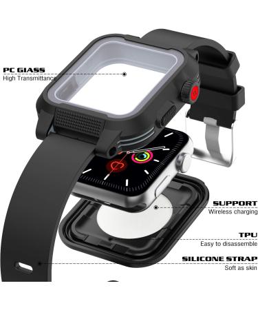 YOGRE Apple Watch 42mm Series 3/2 Waterproof Case with Screen Protector | Full Body Protective Dustproof Cover for iWatch 42mm Black - Buy Online on GoSupps.com