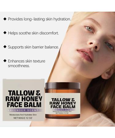  ZLHHRZJX Raw Honey & Sebum Face Balm - 4 Pack - 60g - Honey Balm Against Dryness - Natural Moisturizer - Refreshing & Non Greasy - Buy Online on GoSupps.com