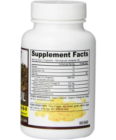 Deva Nutrition Vegan Hemp Oil Capsules - 90 Count | Pure Plant-Based Wellness - Buy Online on GoSupps.com