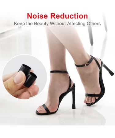 8 Pairs Black High Heel Protectors - Anti-Slip Rubber Covers for Shoes Repair - 5 Sizes (XS-L) - Perfect for Outdoor Events & Weddings - Buy Online on GoSupps.com