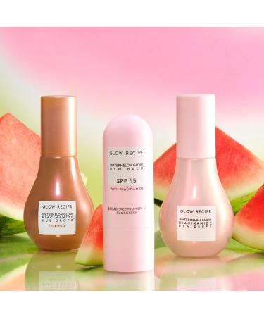 Glow Recipe Skincare Essentials Travel Duo - Watermelon Glow SPF Dew Balm Sunscreen (.58oz) + Niacinamide Dew Drops Serum with Hyaluronic Acid (15ml) - Protect from UVA Rays & Brighten Uneven Skin - Buy Online on GoSupps.com