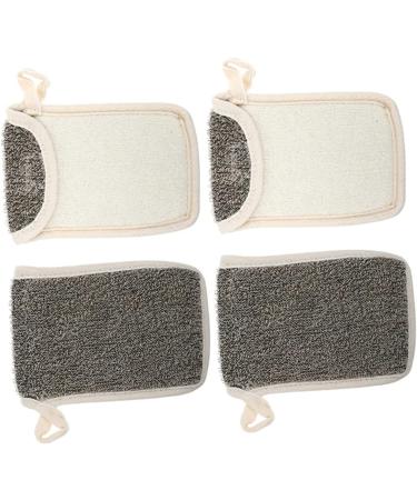 Baluue 8 Pcs Black Linen Soap Bag Exfoliating Mesh Sponge Soap Pocket Bar Soap Pouch Loofah Soap Bag Flax - Buy Online on GoSupps.com