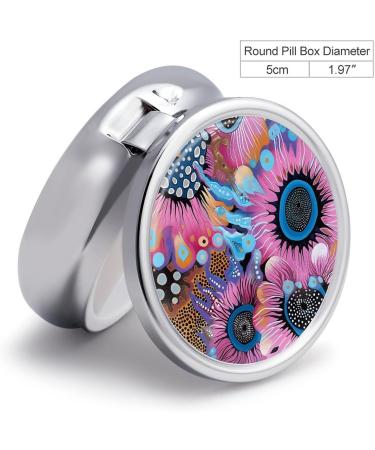 Shop Portable 3 Compartment Pill Box - Stylish Woodblock Print Travel Organizer for Purse & Pocket - Buy Online on GoSupps.com