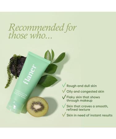 FLANER Green Caviar Peeling Mask Natural Face Exfoliator with 100 000ppm of Green Tea Dead Skin & Blackhead Remover 99% Micro Marine Spicules Centella Asiatica Gentle Exfoliating Scrub 100g - Buy Online on GoSupps.com