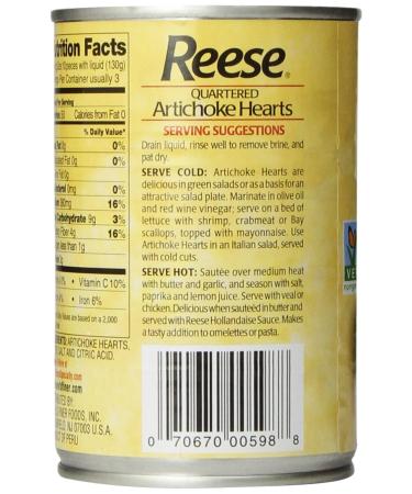 Reese Quartered Artichoke Hearts - 14 oz | Premium Quality, Ready-to-Eat - Buy Online on GoSupps.com
