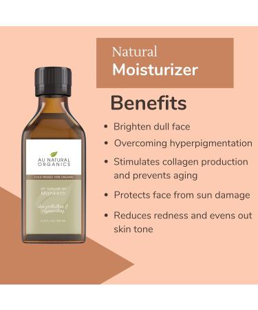 Manketti Oil - Cold Pressed Mongongo Oil for Skin Hair & Nails | Extra Virgin Unrefined Non-GMO 3.4oz - Natural Moisturizer - Buy Online on GoSupps.com