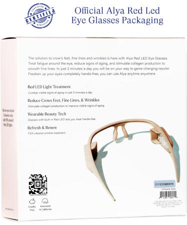 Vanity Planet Alya Red LED Eye Glasses Pink Frame - Wearable Beauty Tech with Auto Shut Off for Eye Treatment - Grey - Buy Online on GoSupps.com