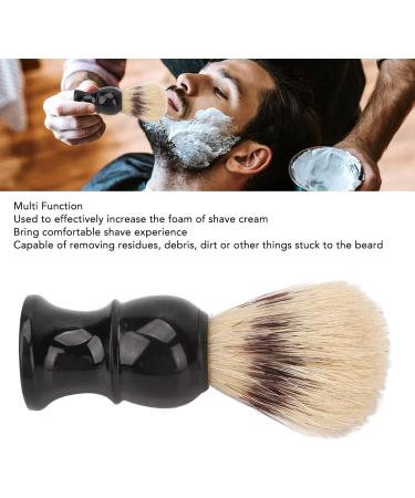Premium Black Agate Shaving Brush for Men - Curved Handle Soft Bristles & Rich Foam - Ideal Beard Brush for Home & Travel - Buy Online on GoSupps.com