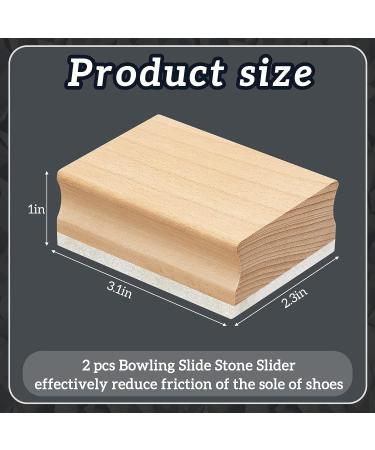 Chivao 2 Pcs Bowling Slide Stones with Velvet Bags - Wood Handle | Easy Rub on Soles - Black - Buy Online on GoSupps.com