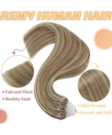 Youngsee Real Hair Microring Extensions - Light Brown 45 cm 50g #p8a/60 - Premium Quality Climbing Hair Extensions - Buy Online on GoSupps.com