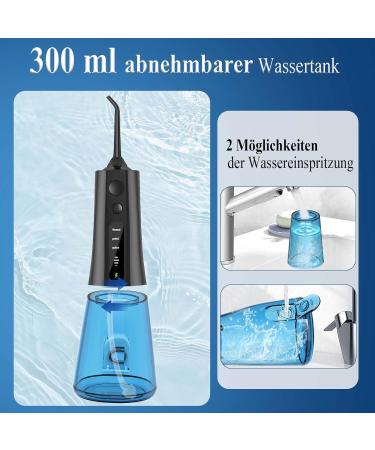 Surfou Oral Shower - IPX7 Waterproof 300ml Portable Cleaner | USB Rechargeable 3 Modes 4 Pressure Settings 6 Nozzles - Perfect Christmas Gift for Travel & Home - Buy Online on GoSupps.com