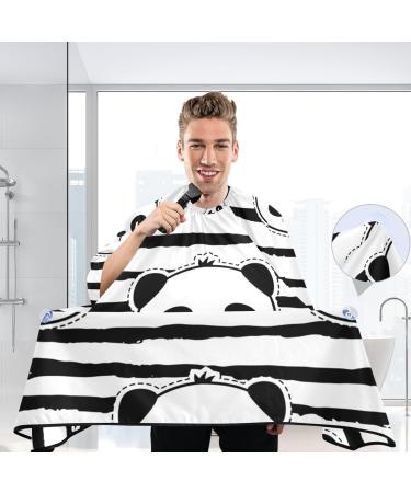 Shop Waterproof Barber Cape - Panda Bear & Cheetah Haircut Bib | Unisex Hair Cutting Cape for Men - Buy Online on GoSupps.com